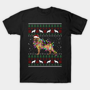 German Shepherd Christmas Lights T-Shirt